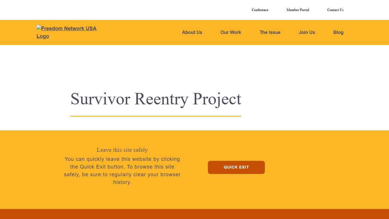 Survivor Reentry Project Relief for Human Trafficking Survivors